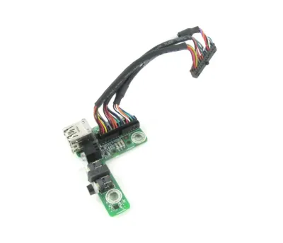 725267-001 - HP Front I/O Module Assembly Board with USB Port / Power Button / LED Status and InterConnection Cable for ProLiant DL320e Gen8 Server