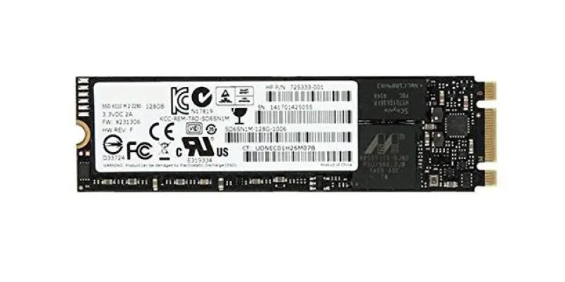 725333-002 - HP 128GB MLC SATA 6Gb/s M.2 2280 Solid State Drive