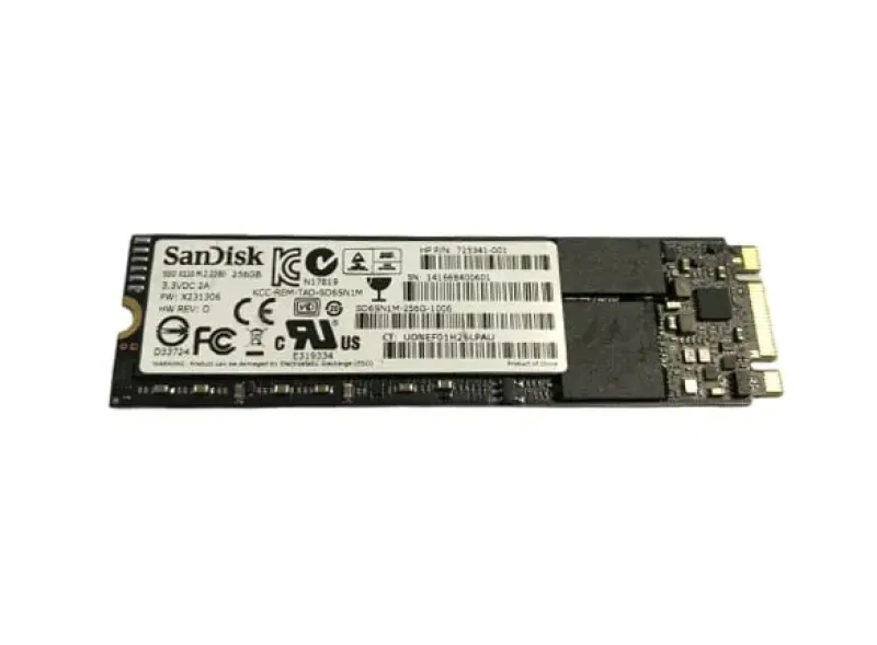 725341-001 - HP / Sandisk X110 256GB Multi-Level Cell SATA 6Gb/s M.2 Solid State Drive