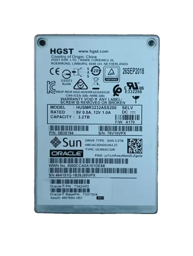 Sun 7342453 3.2TB SAS 12Gb/s Mixed Use 2.5-inch Solid State Drive . In Stock