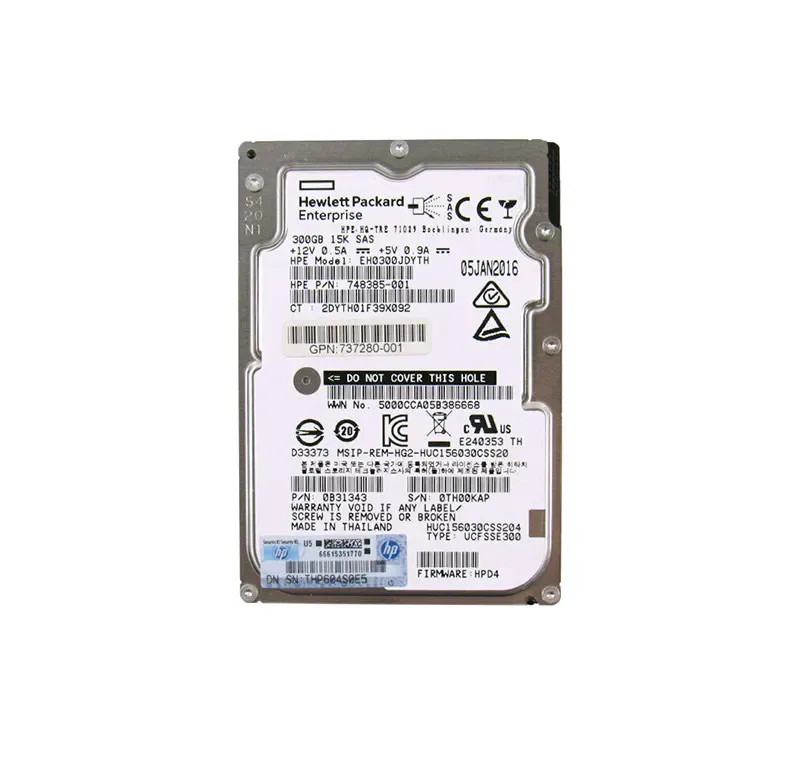 737280-001 - HP 300GB 15000RPM SAS 2.5-Inch Hard Drive
