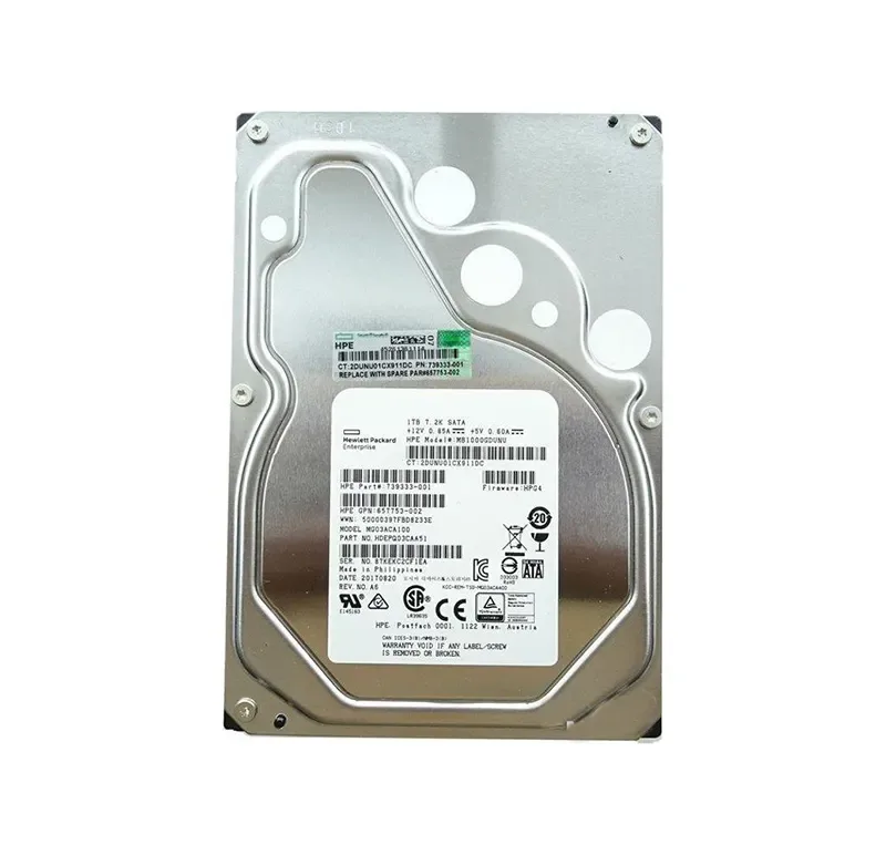 739333-001 HP 1TB 7200RPM SATA 6Gb/s non Hot-Plug 3.5-inch Hard Drive