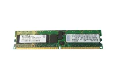 73P2878 - IBM Chipkill 1GB DDR2-400MHz PC2-3200 ECC Registered CL3 240-Pin DIMM Single Rank Memory Module
