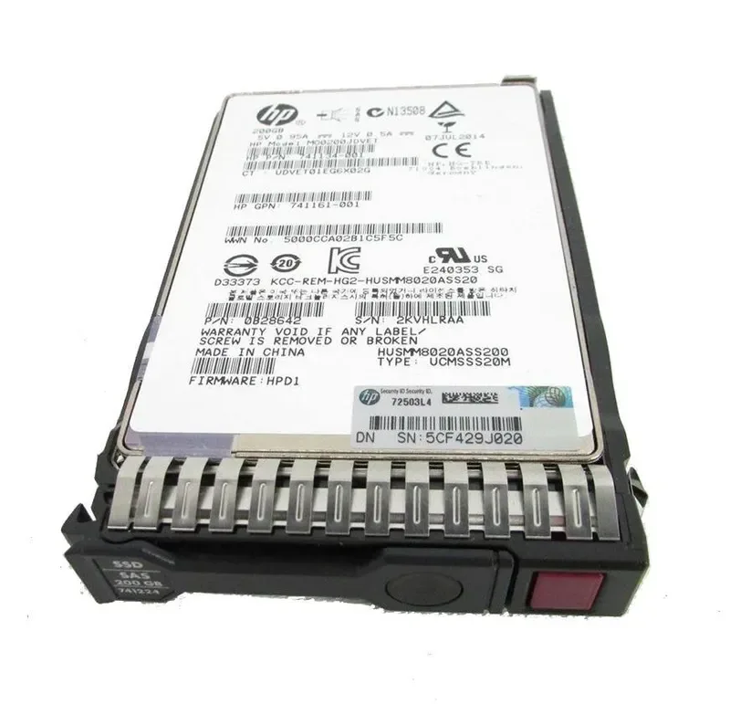 741134-001 - HP 200GB Multi-Level Cell SAS 12Gb/s 2.5-inch Solid State Drive