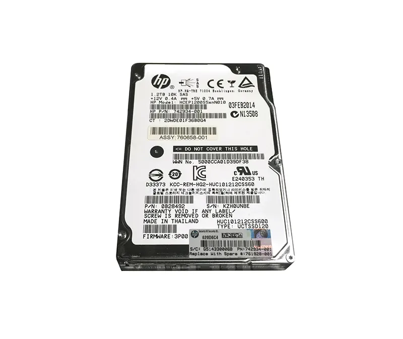 742934-001 - HP 1.2TB 10000RPM SAS 6Gb/s Dual Port Hot-Swappable 2.5-inch Hard Drive