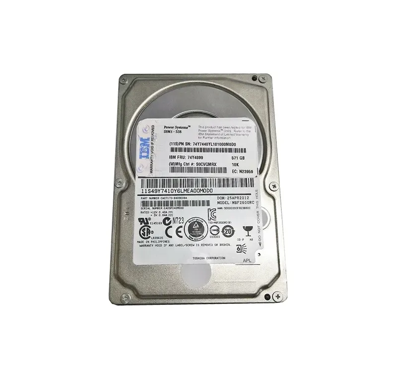 74Y7440 - IBM 600GB 10000RPM SAS 6Gb/s SFF 2.5-inch Simple Swap Hard Drive for Power7 P7 1962