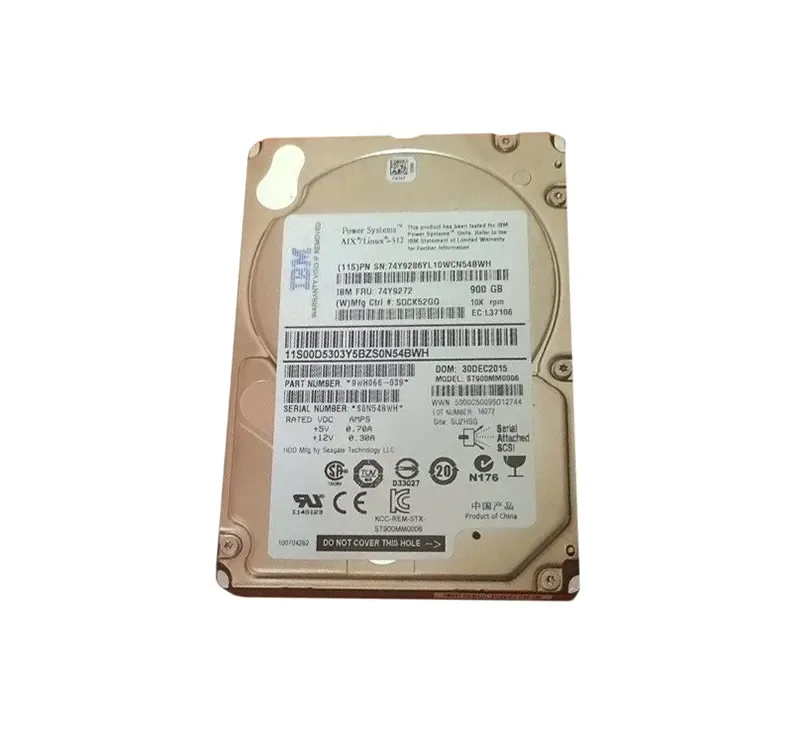 74Y9286 - IBM 900GB 10000RPM SAS 6Gb/s 2.5-inch Hard Drive