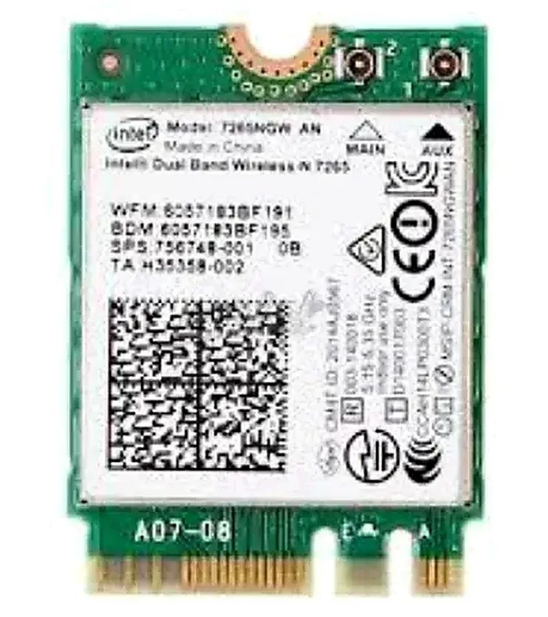 HP 756748-001 7265NGW AN IEEE 802.11a/b/g/n PCI-Express Dual-Band Wireless-N Wifi/Bluetooth Card. In Stock