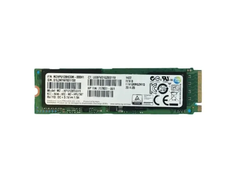 757990-001 - HP 128GB SATA 6Gb/s M.2 2280 Solid State Drive for EliteDesk 800 G1 Mini Desktop System