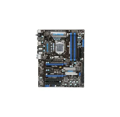 7583-010 - MSI P55-GD65 Desktop Board Intel P55 Express Enhanced SpeedStep Technology Socket 1156 6.4GT/s 16GB DDR3 SDRAM DDR3-2000/PC3-16000, DDR3-1600/PC3-12800, DDR3-1333/PC3-10600, DDR3-1066/PC3-8500 CrossFire, SLI ATX