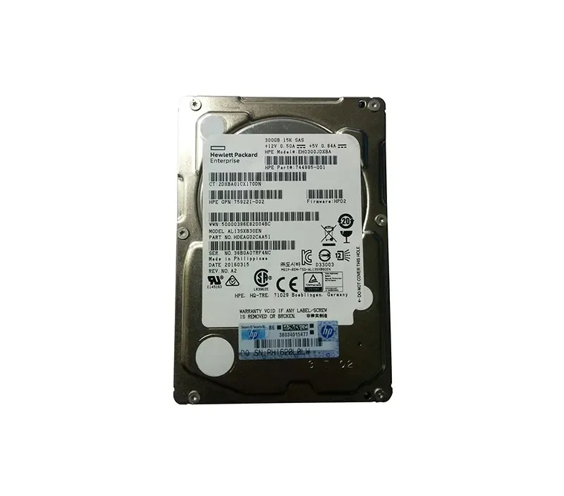 759221-002 - HP 300GB 15000RPM SAS 12Gb/s SFF 2.5-inch Hard Drive