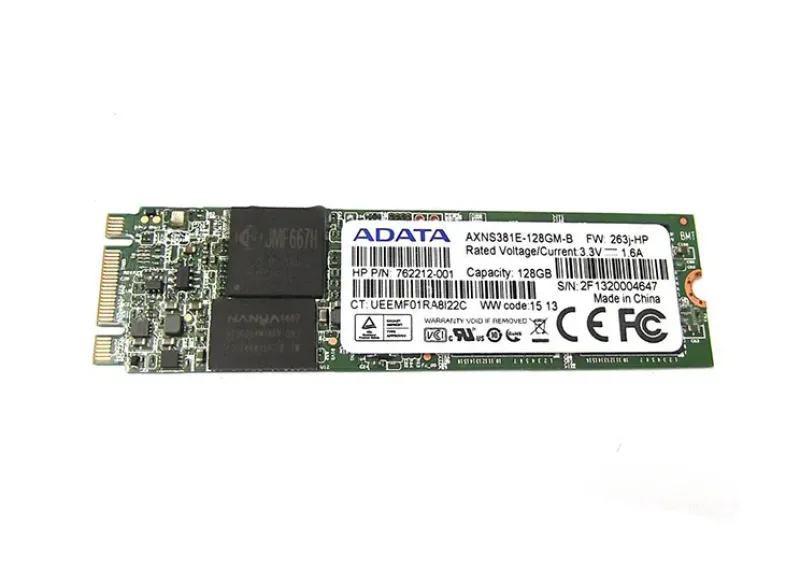 762212-001 - HP 128GB Multi-Level Cell SATA 6Gb/s M.2 2280 Solid State Drive for ProLiant BL2x220c G6 Server System