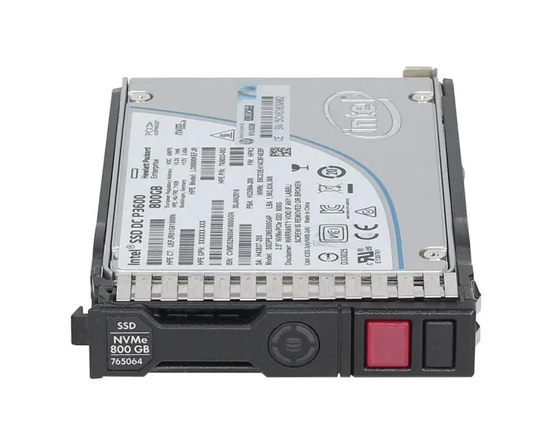765064-001 - HP 800GB PCI Express ((NVMe)) 2.5-inch Light Endurance Solid State Drive with Smart Carrier-2 for ProLiant DL380 Gen9 Server System