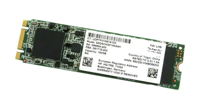 781961-001 - HP 180GB Multi-Level Cell SATA 6Gb/s M.2 2280 Solid State Drive