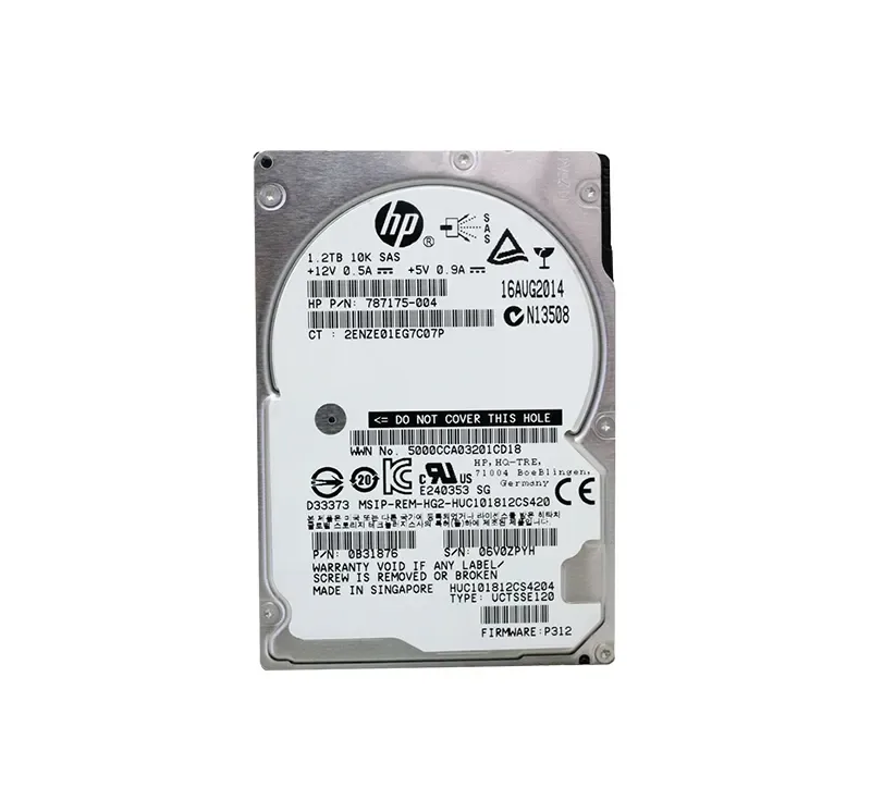 787175-004 - HP 1.2TB 10000RPM SAS 12Gb/s 2.5-inch Hard Drive for 3PAR 8000 Storage Systems