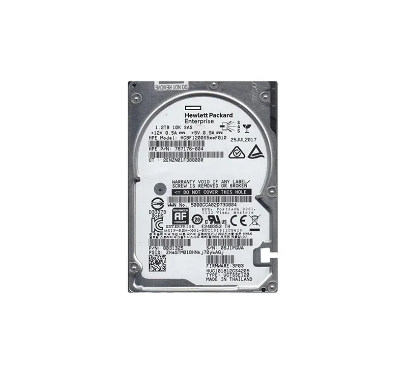 787176-004 - HP 1.2TB 10000RPM SAS 12Gb/s 2.5-inch Hard Drive for 3PAR StoreServ 8000 Storage