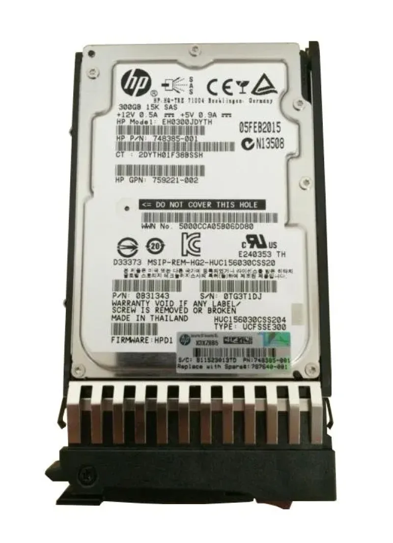 787640-001 - HP 300GB 15000RPM SAS 12Gb/s Hot-Pluggable 2.5-inch Hard Drive