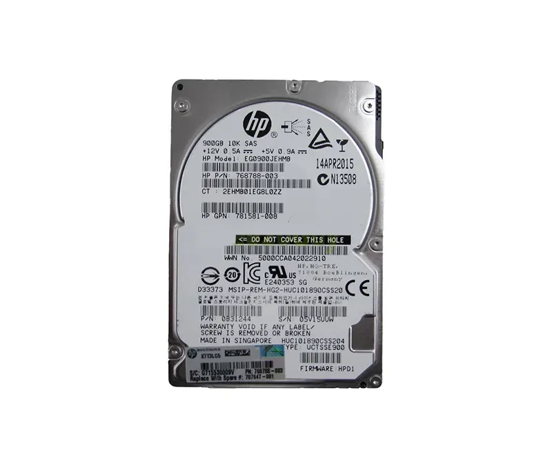 787647-001 HP 900GB 10000RPM SAS 12Gb/s Hot-Pluggable 2.5-inch Hard Drive