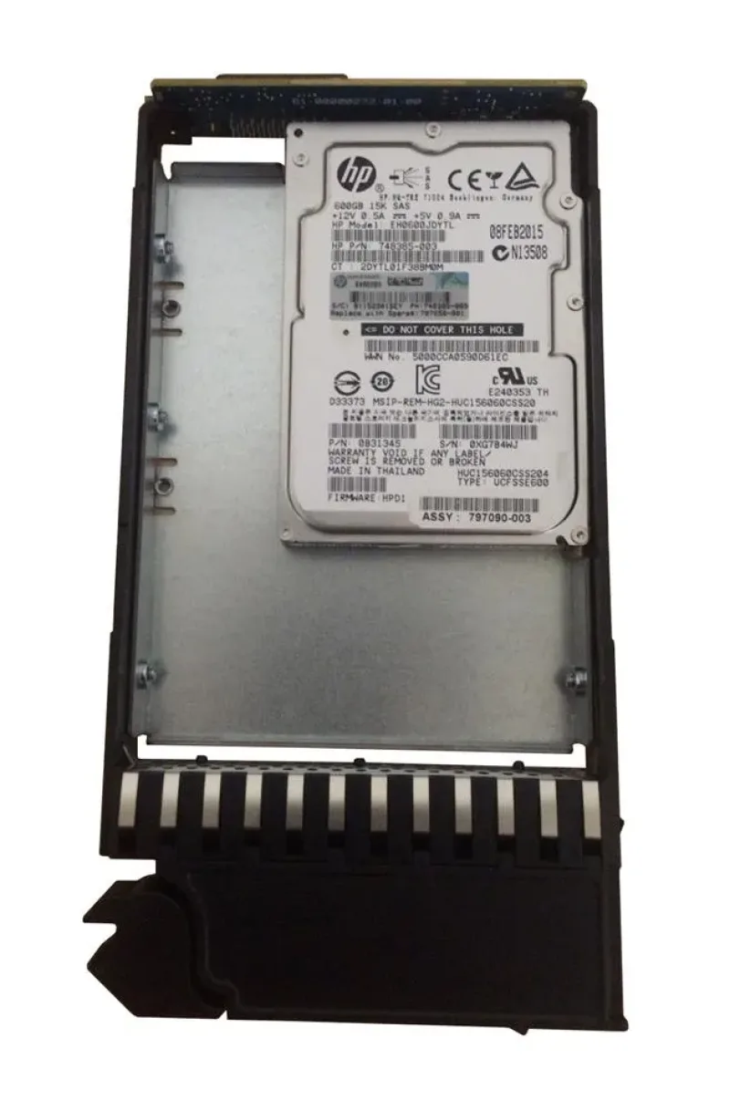 787656-001 - HP 600GB 15000RPM SAS 12Gb/s Hot-Pluggable 3.5-inch Hard Drive