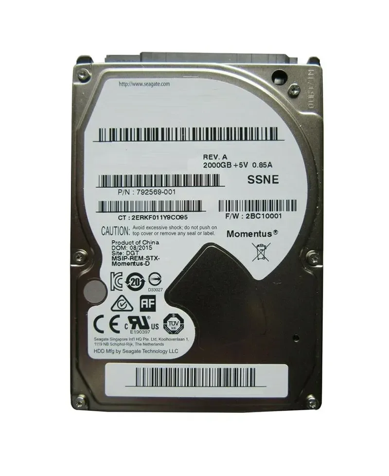 792569-001 - HP / Seagate Spinpoint M9T 2TB 5400RPM SATA 6Gb/s 32MB Cache 2.5-inch Hard Drive