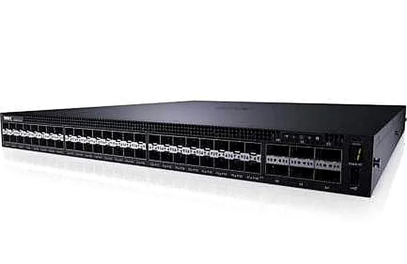 Dell 7JGPF Dell 07JGPF / 7JGPF PowerSwitch S4048T-ON 48x RJ-45 Ports 10GBase-T 6x QSFP+ Ports 40GBase-X Layer 3 Managed 1U Rack-mountable Gigabit Ethernet Network Switch with Dual Power Normal Air And