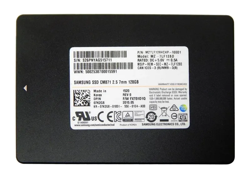 7K2G8 - Dell 128GB SATA 2.5-inch 7mm Solid State Drive