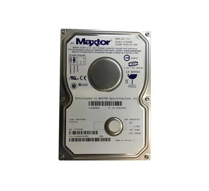 7L250R0 - Maxtor Maxline-III 250GB 7200RPM Ata-133 Buffer 16MB 3.5-inch Hard Drive