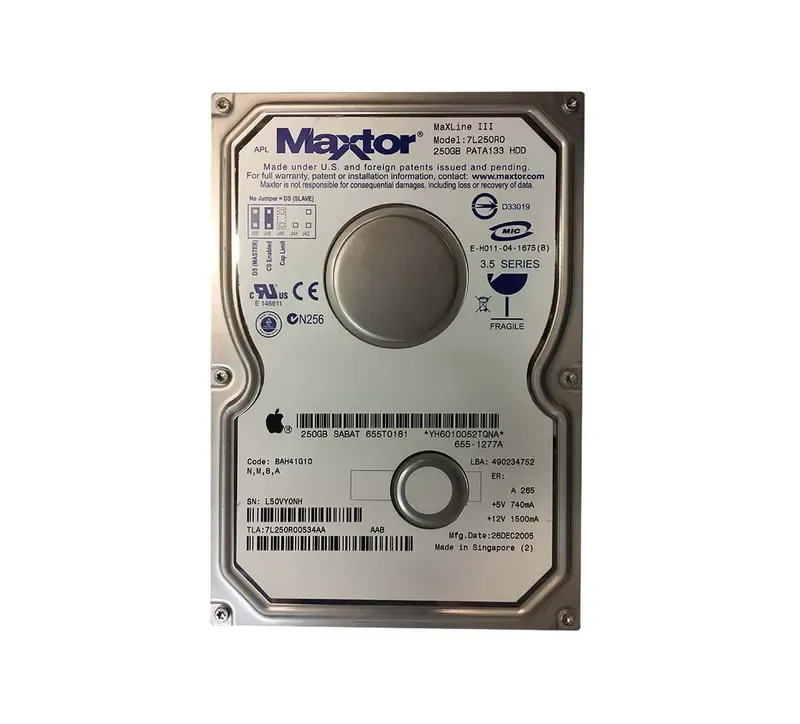 7L250R00534AA - Maxtor 250GB 7200RPM IDE 3.5-inch Hard Drive