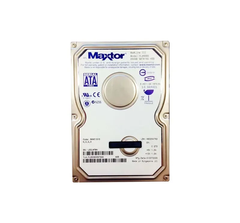 7L250S0-0573DA - Maxtor MaXLine III 250GB 7200RPM SATA 1.5Gb/s 16MB Cache 3.5-inch Hard Drive