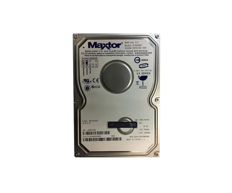 7L300R0061MR1 - Maxtor MaXLine III 300GB 7200RPM ATA-133 16MB Cache 3.5-inch Hard Drive