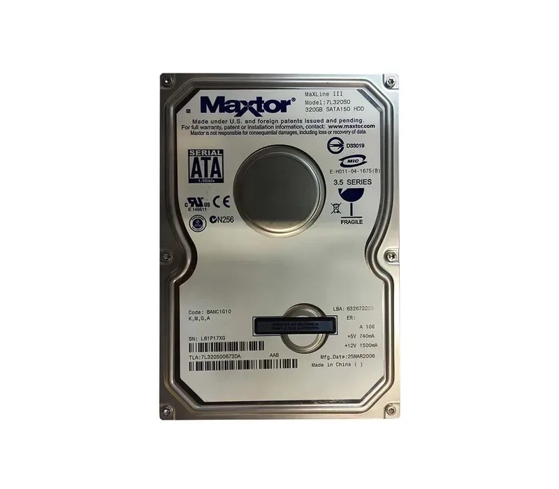7L320S00673DA - Maxtor MaXLine III 320GB 7200RPM SATA 1.5Gb/s 16MB Cache 3.5-inch Hard Drive