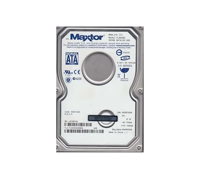 7L320S006AMDA Maxtor MaXLine III 320GB 7200RPM SATA 1.5GB/s 16MB Cache 3.5-inch Hard Drive