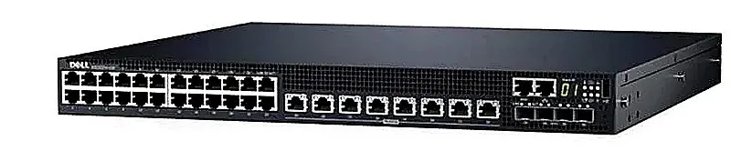 Dell 7PXV8 N3132PX-ON 24-Ports PoE 10/100/1000Base-T RJ-45 8-Ports PoE 5GBase-T RJ-45 4-Ports 10GBase-X SFP+ Layer 3 Managed 1U Rack-mountable Stackable Network Switch
