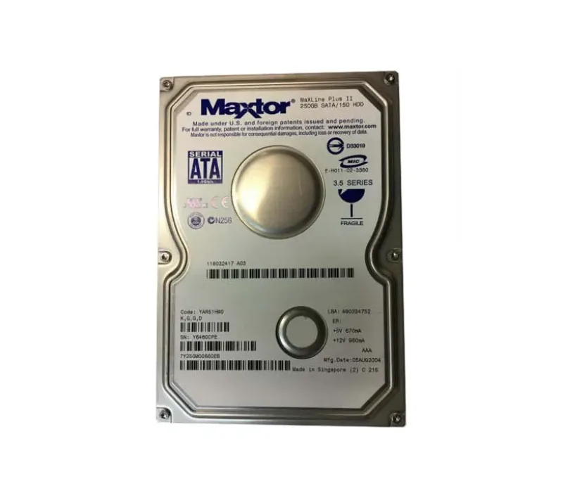 7Y250M0-0660EB - Maxtor MaXLine Plus II 250GB 7200RPM SATA 8MB Cache 3.5-inch Hard Drive