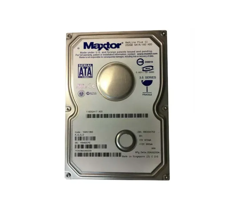 7Y250M00660EB - Maxtor MaXLine Plus II 250GB 7200RPM SATA 1.5Gb/s 8MB Cache 3.5-inch Hard Drive