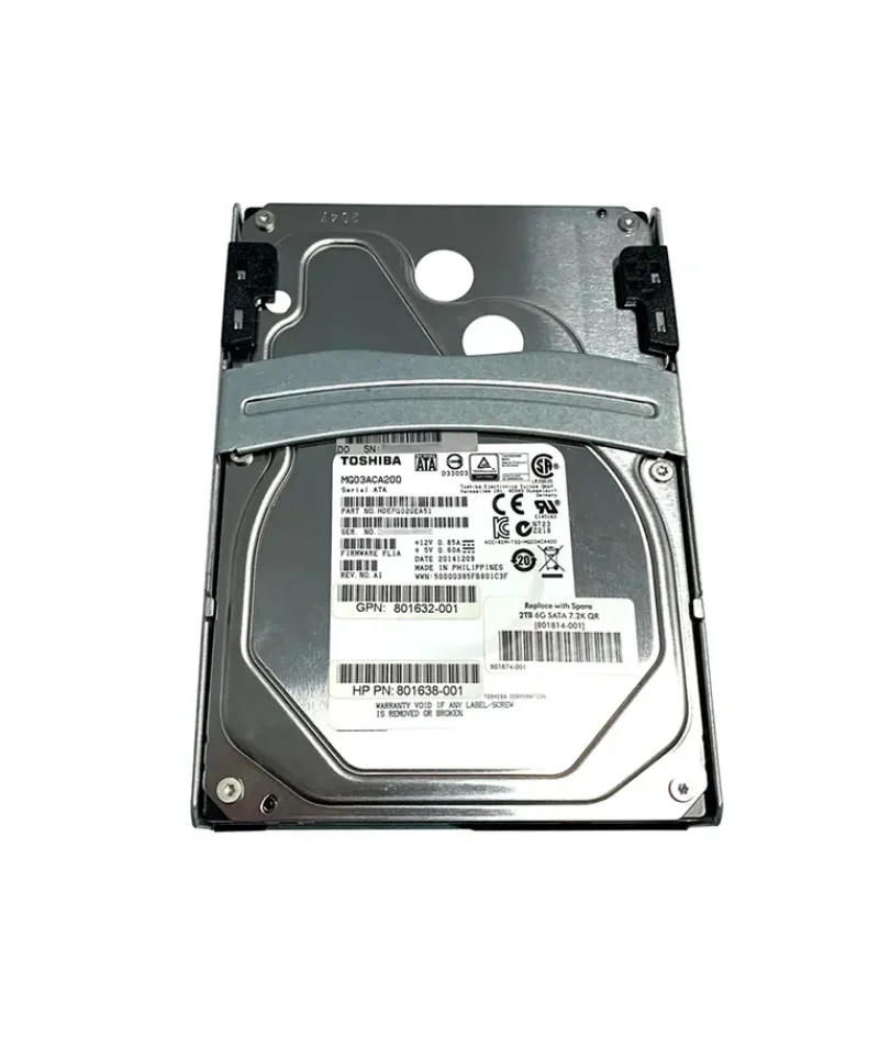 801814-001 - HP 2TB 7200RPM SATA 6Gb/s 3.5-inch SC Midline Hard Drive with Tray