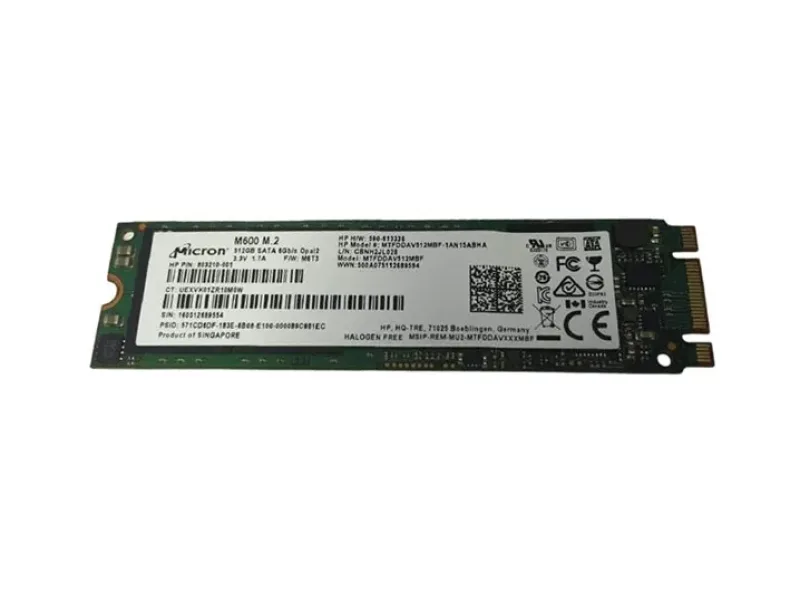 803210-001 - HP 512GB Multi-Level Cell SATA PCI Express (NVMe) M.2 2280 Solid State Drive