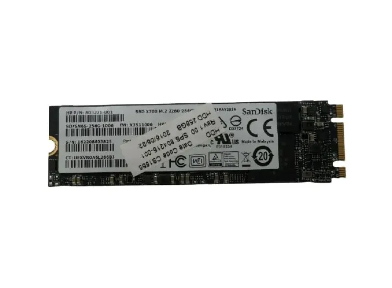 804216-001 - HP 256GB Triple-Level Cell SATA 6Gb/s M.2 2280 Solid State Drive