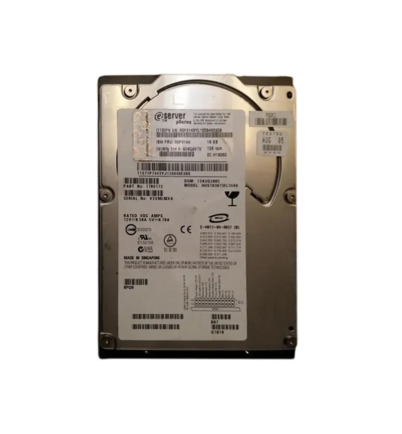 80P3149 - IBM 18GB 10000RPM Ultra 320 SCSI 3.5-inch Hard Drive
