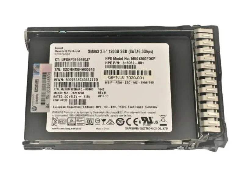 817020-001 - HP 120GB SATA 6Gb/s 2.5-inch Solid State Drive
