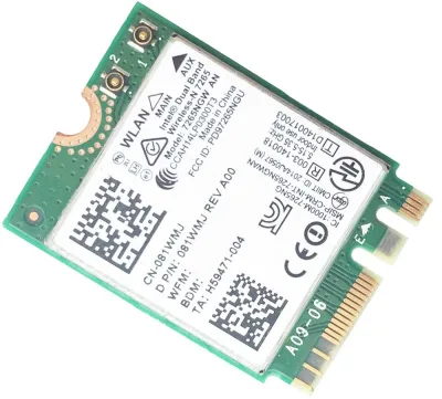 81WMJ - Dell WiFi Card Intel Centrino-N 7265 Mini PCI-Express 802.11ac/a/b/g/n Half-Height Bluetooth Dual Band Latitude E7440