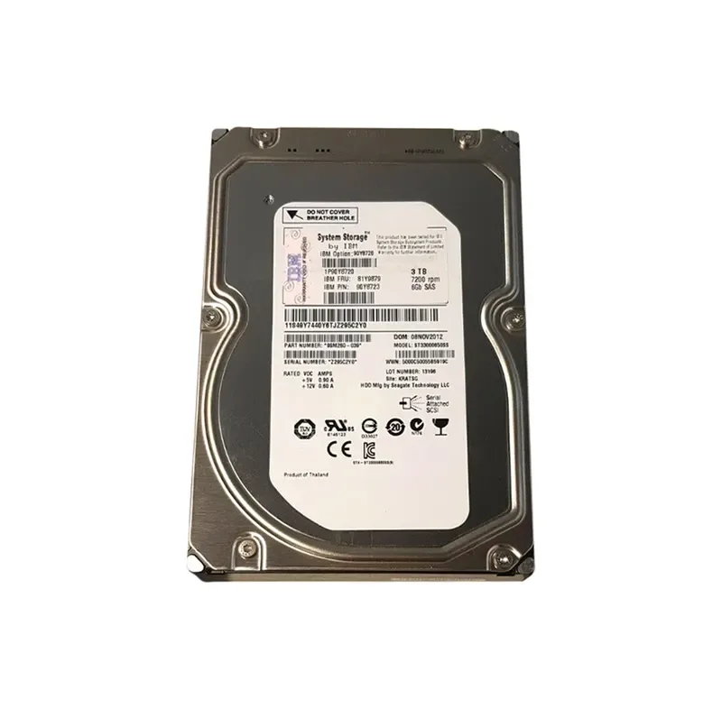 81Y9879 - IBM 3TB 7200RPM SAS 6Gb/s Hot-Swappable 3.5-inch Nearline Hard Drive