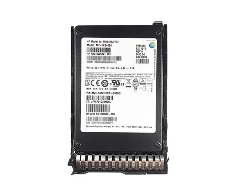 822552-001 - HP 400GB SAS 12Gbps Mixed Use-3 2.5-inch Internal Solid State Drive