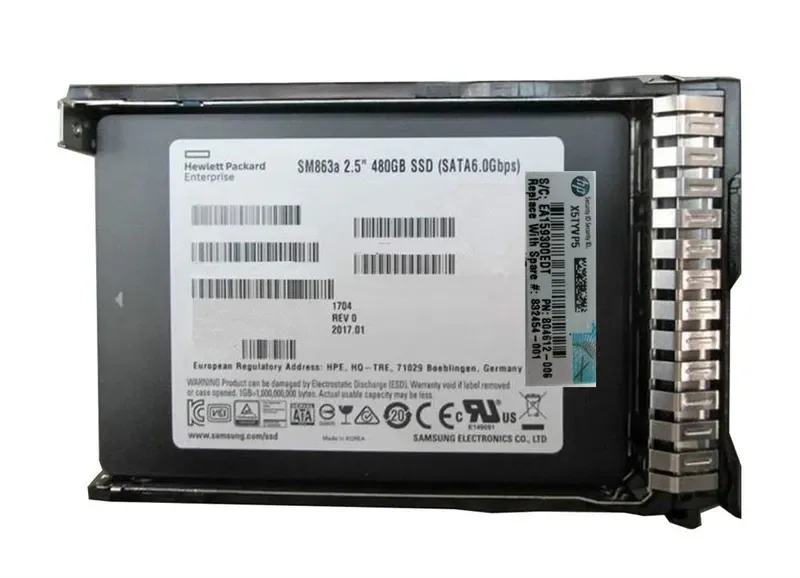 832454-001 - HP 480GB SATA 6Gb/s 2.5-Inch Solid State Drive for ProLiant DL20 G9