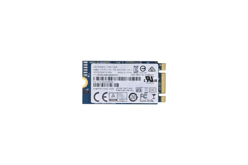 HP 836705-002 Z400S 32GB mSATA M.2 2242 Solid State Drive . In Stock