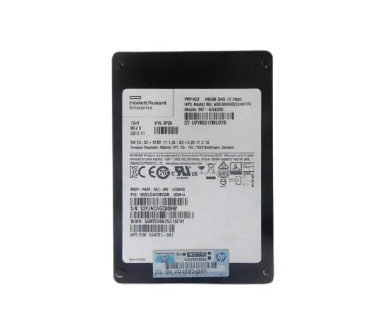 844761-001 - HP 400GB Multi-Level-Cell SAS 6Gb/s 2.5-inch SFF Solid State Drive