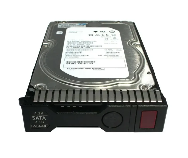 858649-001 - HP 2TB 7200RPM SATA 6Gb/s 3.5-inch Hard Drive for ProLiant DL80 Gen9