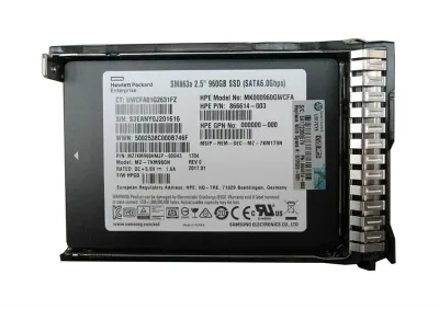 866614-003 - HP 960GB Multi-Level Cell SATA 6Gb/s Hot-Pluggable 2.5-inch Solid State Drive