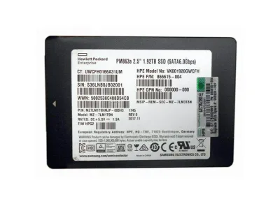 866615-004 - HP 1.92TB Multi-Level Cell SATA 6Gb/s Hot-Pluggable 2.5-inch Solid State Drive for ProLiant GEN9 / GEN10 Series