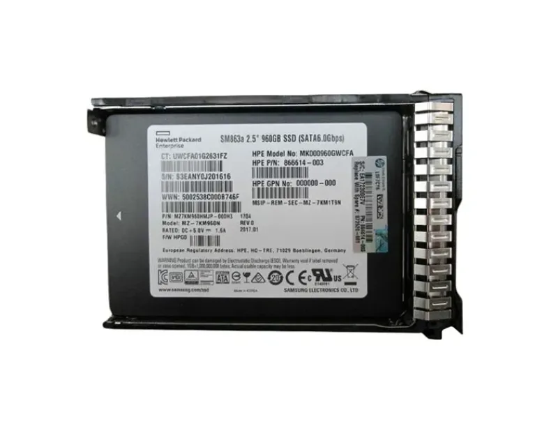 872520-001 - HP 960GB Multi-Level Cell SATA 6Gb/s 2.5-inch Solid State Drive